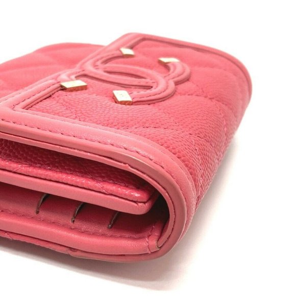 Authentic CHANEL AP0375 CC Phili Gris Matelasse Medium Long Wallet Trifold - Picture 5 of 12